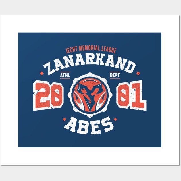 Zanarkand Abes Athletic Shirt Distressed Wall Art by The_SaveState